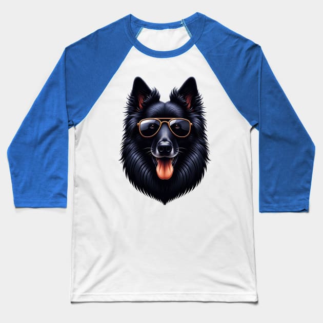 Cool Belgian Sheepdog Baseball T-Shirt by The Jumping Cart